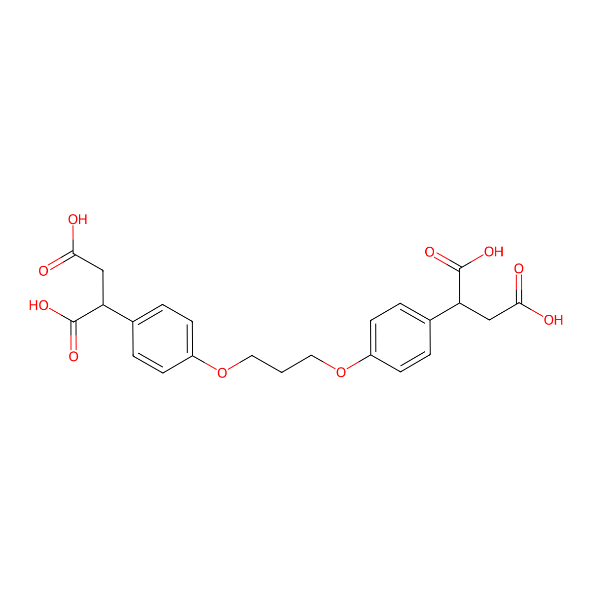 Butanedioic acid, 2,2'-[1,3-propanediylbis(oxy-4,1-phenylene)]bis- molecular structure, CAS 78546-42-6