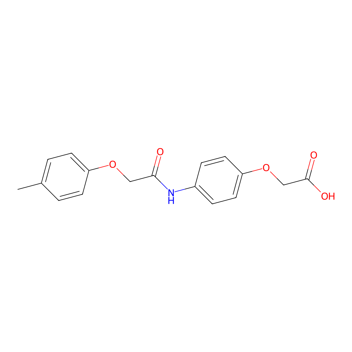 (4-{[(4-Methylphenoxy)acetyl]amino}phenoxy)acetic acid molecular structure, CAS 78547-17-8