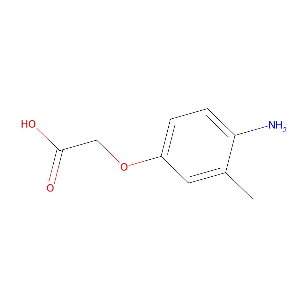 (4-Amino-3-methylphenoxy)acetic acid molecular structure, CAS 78547-35-0