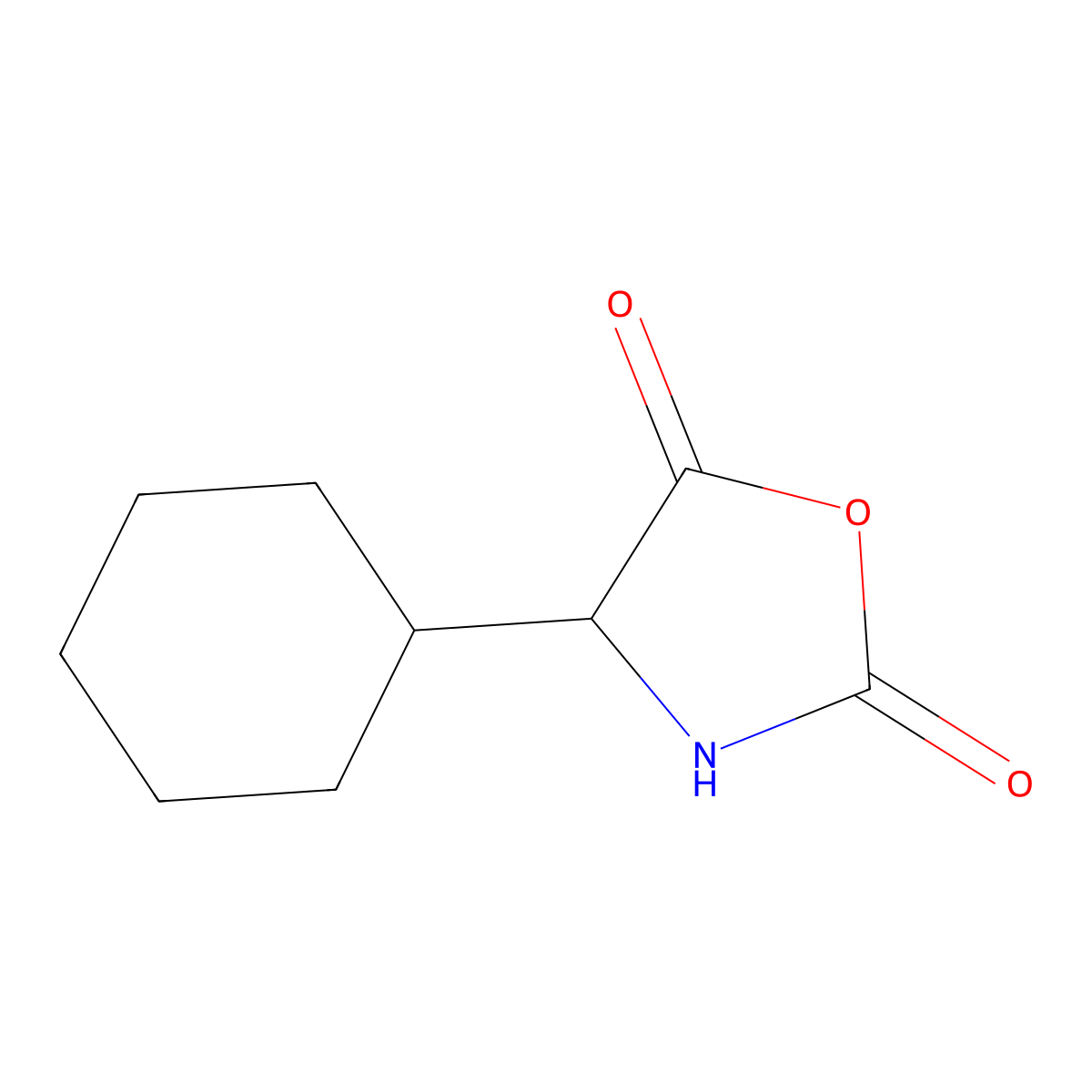 (R)-4-Cyclohexyloxazolidine-2,5-dione molecular structure, CAS 78550-82-0