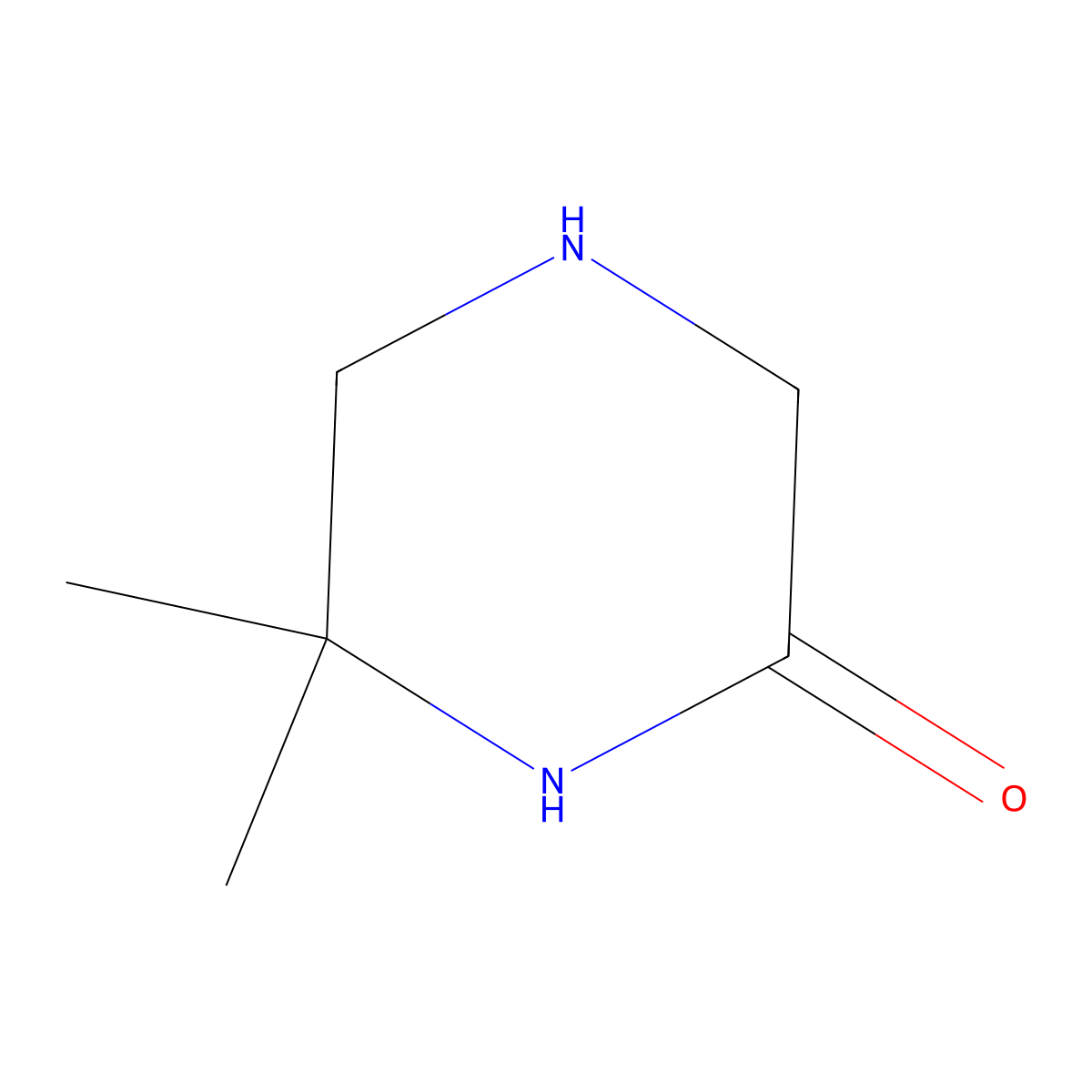 6,6-Dimethylpiperazin-2-one molecular structure, CAS 78551-34-5