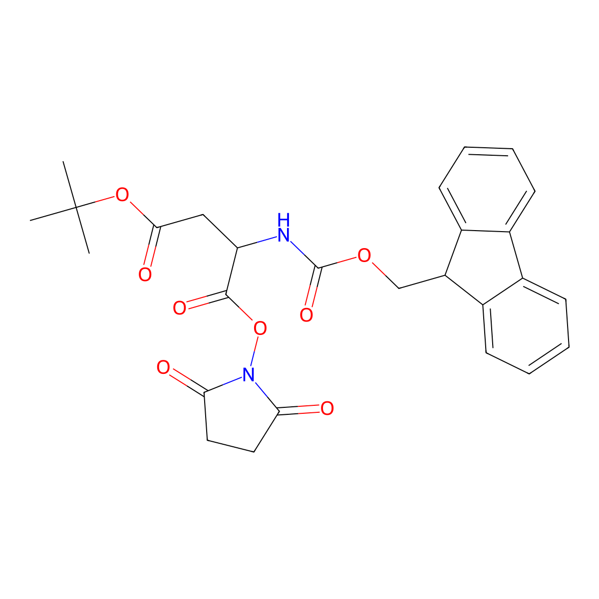 Fmoc-Asp(OtBu)-OSu molecular structure, CAS 78553-23-8