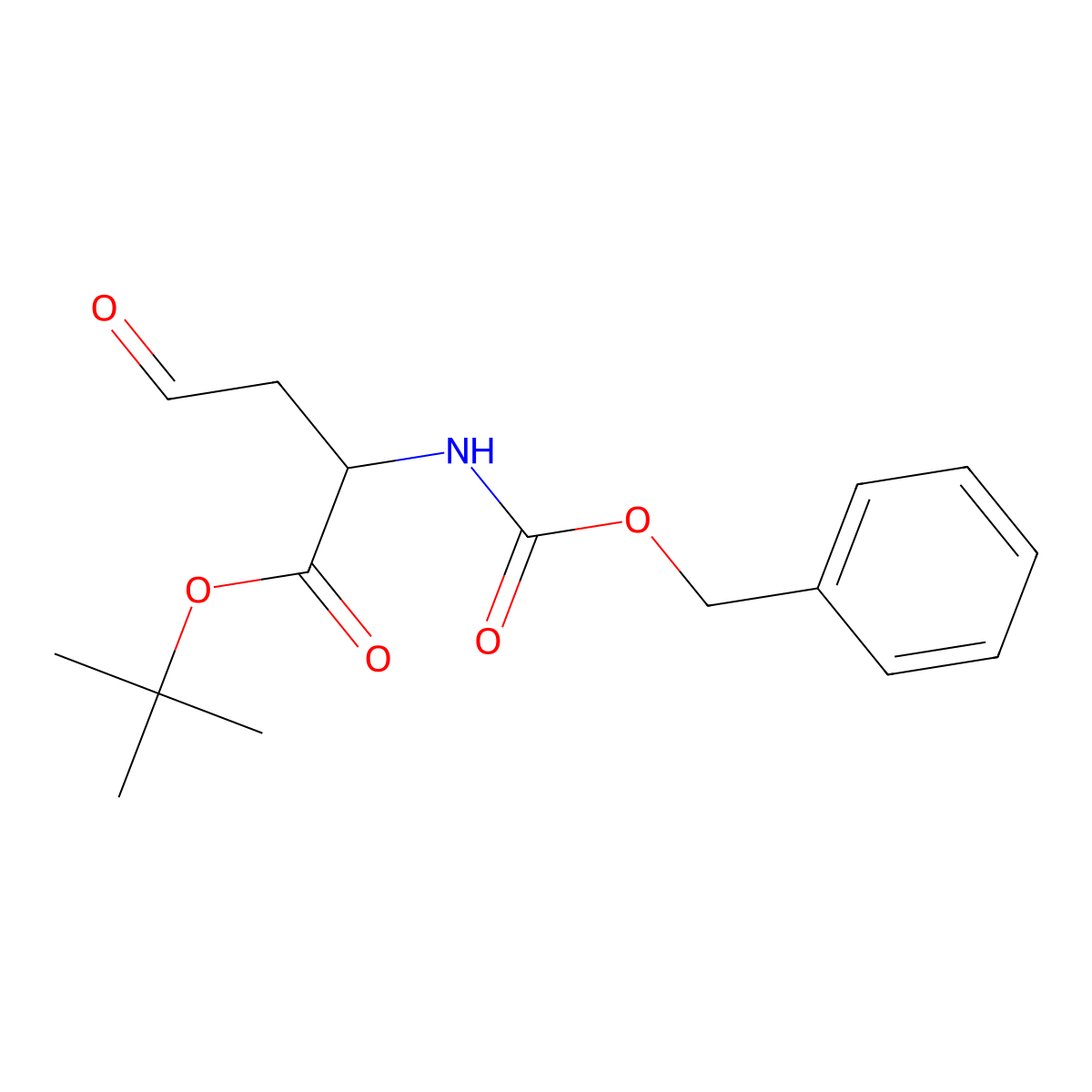 T-Butyl (2S)-2-[(benzyloxycarbonylamino)]-4-oxo-butyrate molecular structure, CAS 78553-60-3