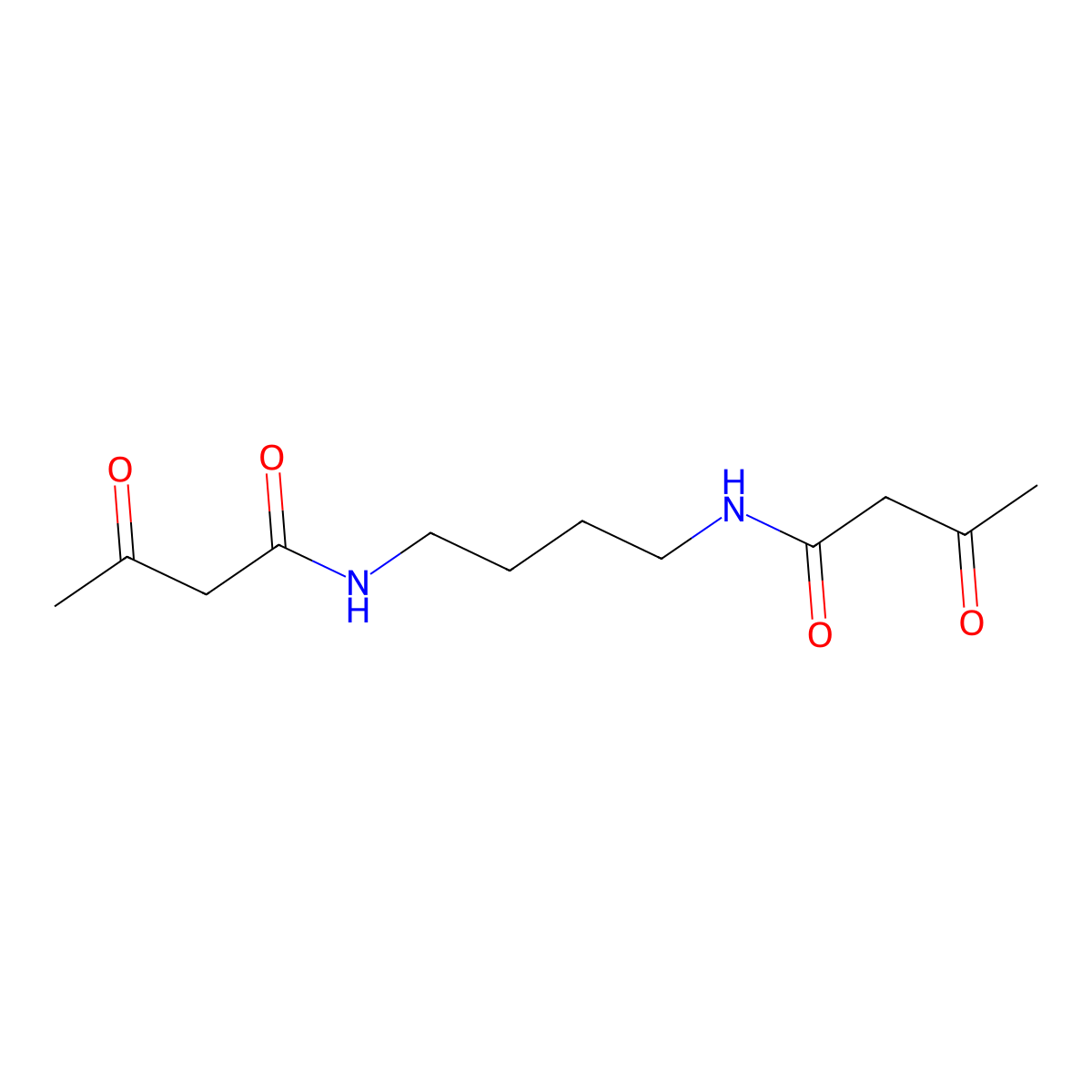 N,N'-(Butane-1,4-diyl)bis(3-oxobutanamide) molecular structure, CAS 78553-70-5
