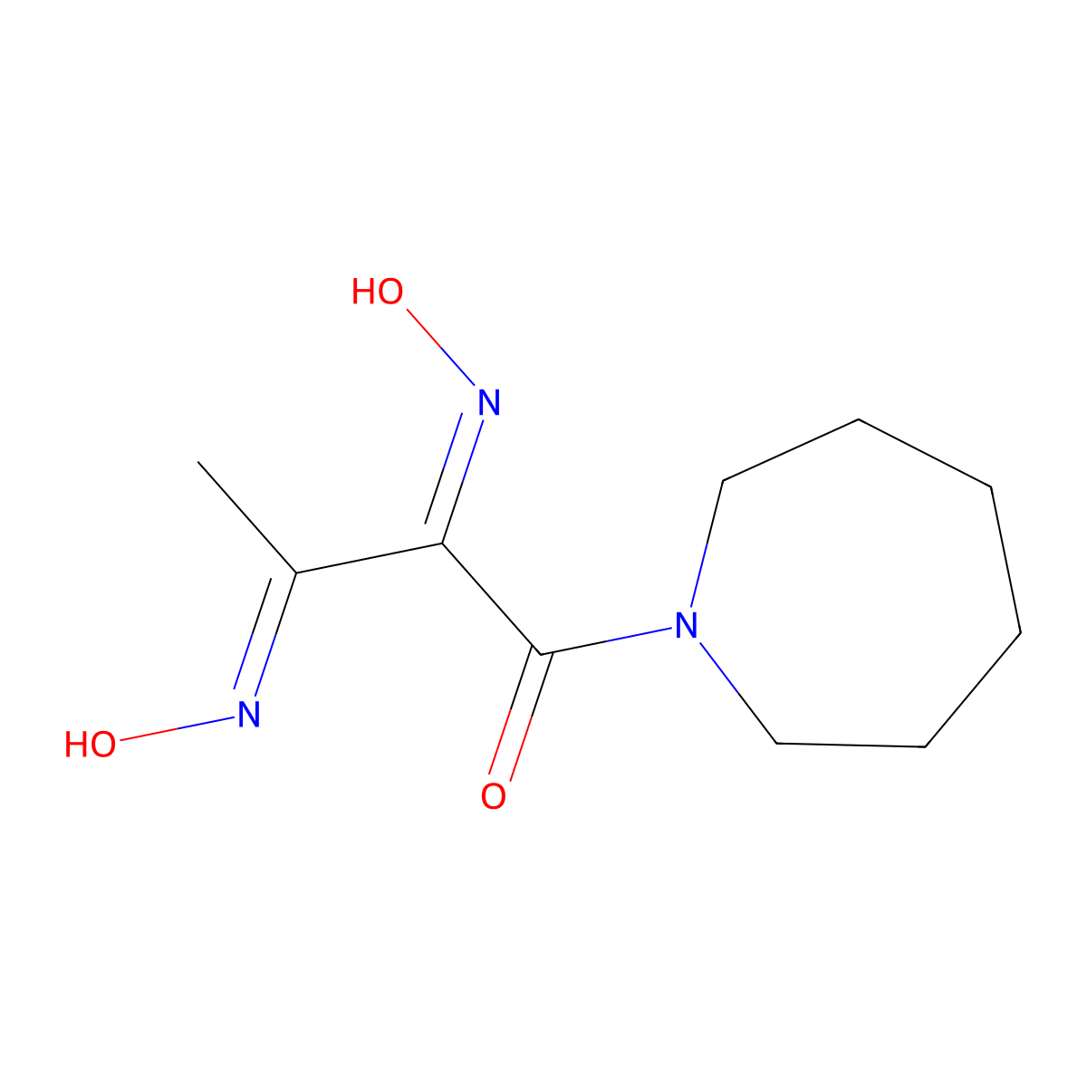 1-(Azepan-1-yl)-2,3-bis(hydroxyimino)butan-1-one molecular structure, CAS 78553-87-4