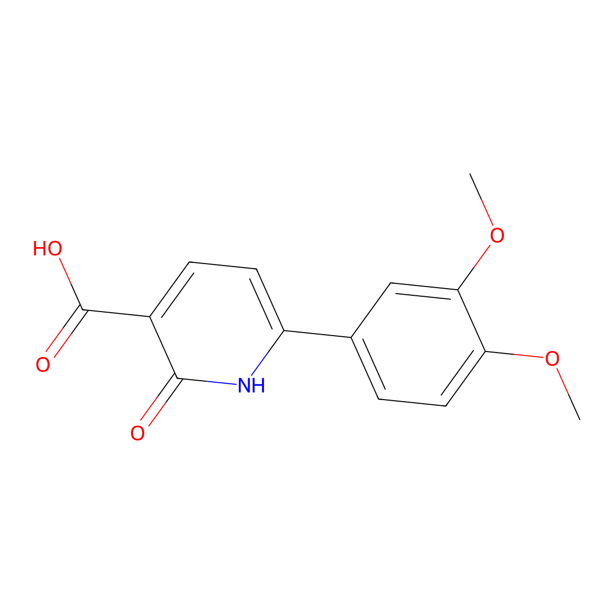 6-(3,4-Dimethoxyphenyl)-2-hydroxypyridine-3-carboxylic acid molecular structure, CAS 78558-44-8