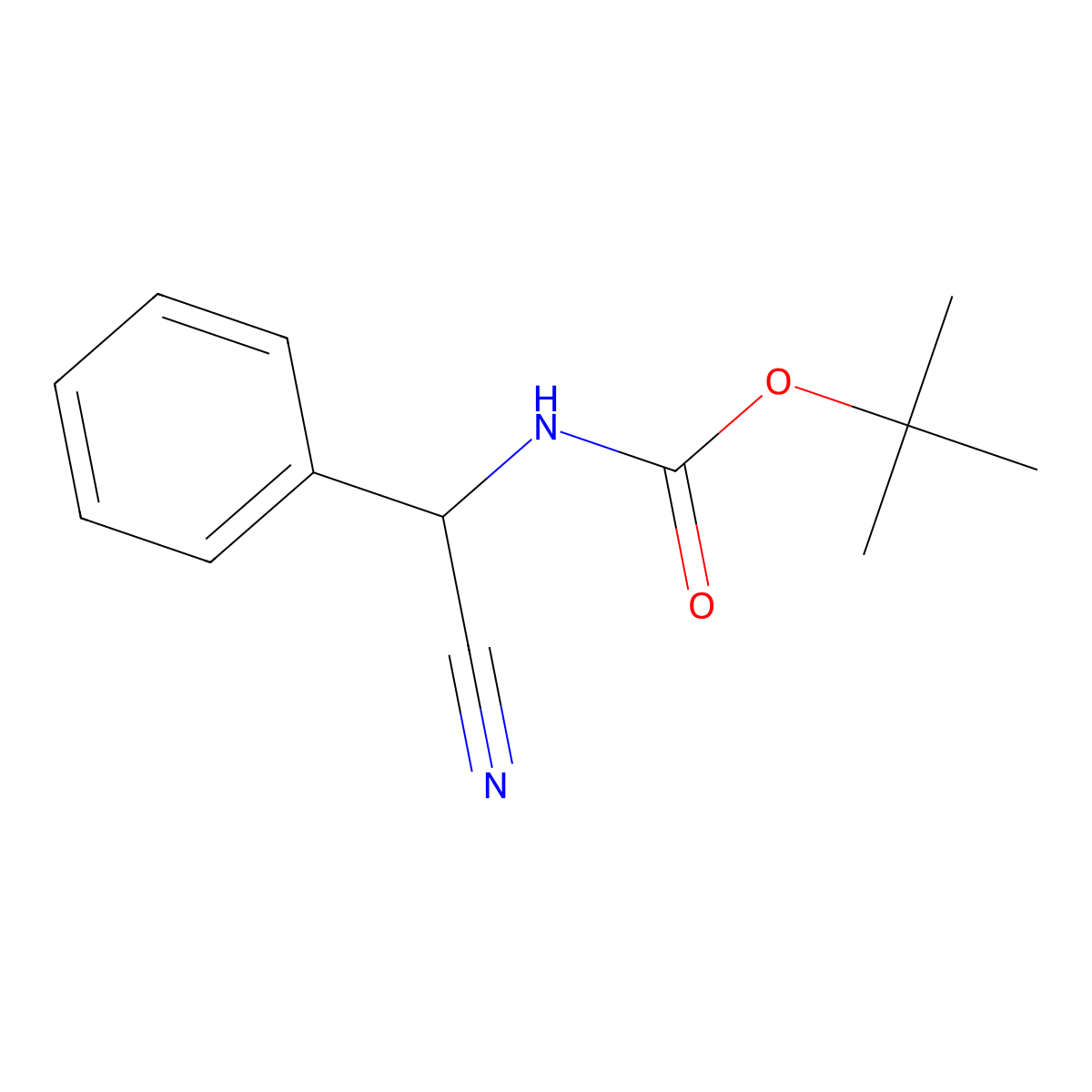 (Cyano-phenyl-methyl)-carbamic acid tert-butyl ester molecular structure, CAS 78558-73-3