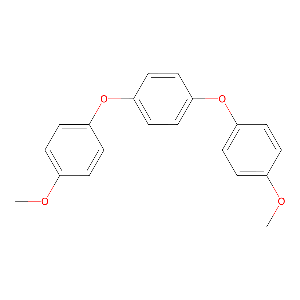 Benzene, 1,4-bis(4-methoxyphenoxy)- molecular structure, CAS 78563-40-3
