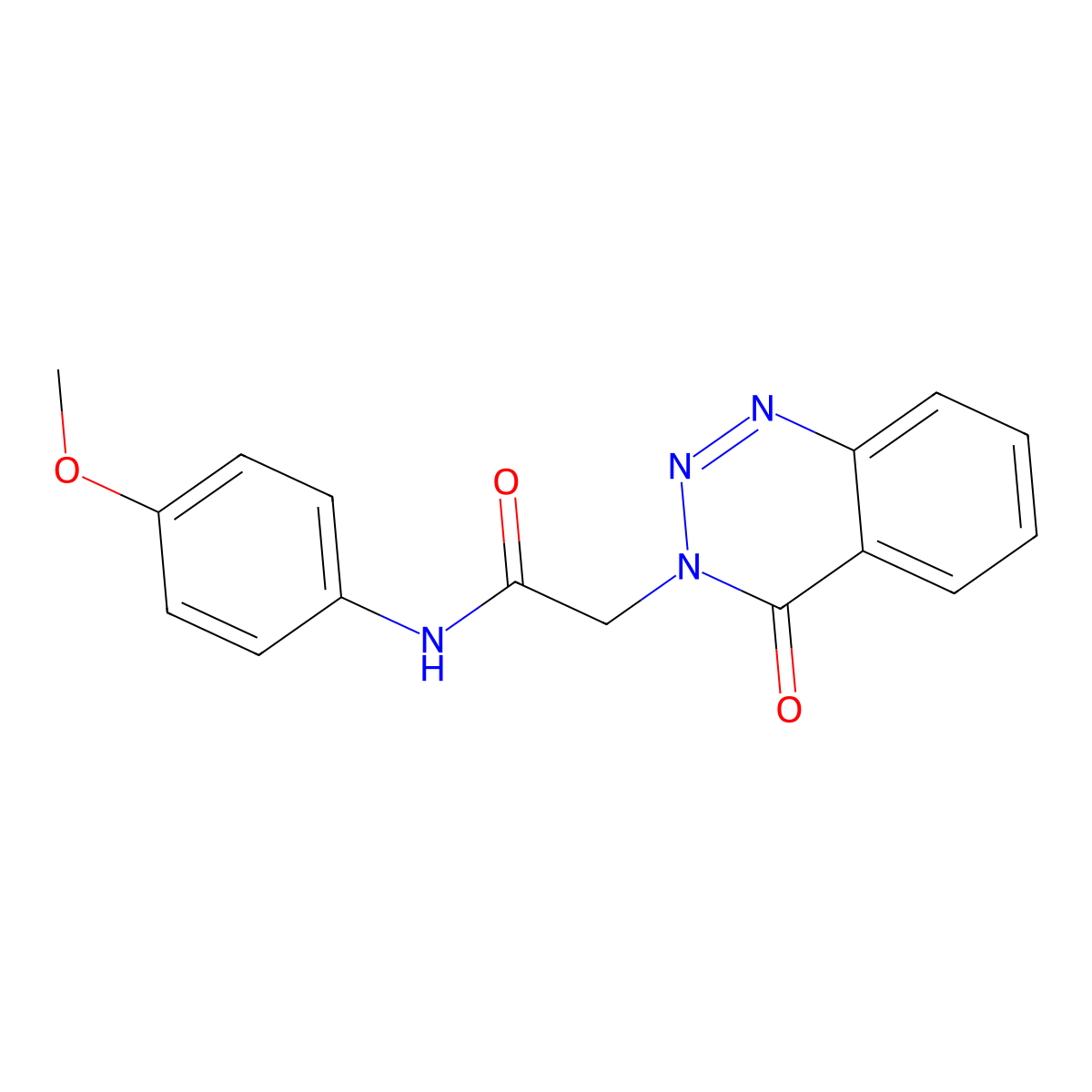 N-(4-methoxyphenyl)-2-(4-oxo-1,2,3-benzotriazin-3-yl)acetamide molecular structure, CAS 785705-96-6