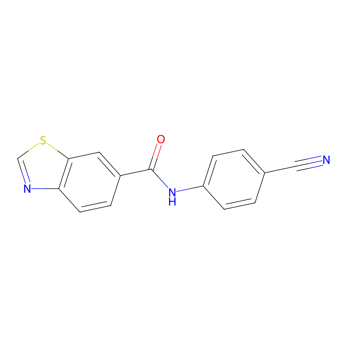 N-(4-cyanophenyl)-1,3-benzothiazole-6-carboxamide molecular structure, CAS 785707-73-5