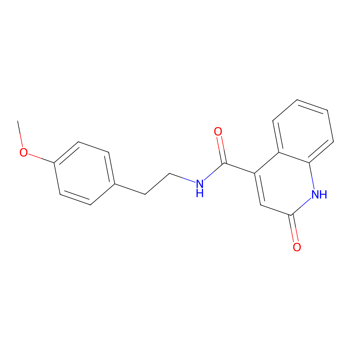 N-[2-(4-methoxyphenyl)ethyl]-2-oxo-1H-quinoline-4-carboxamide molecular structure, CAS 785710-82-9