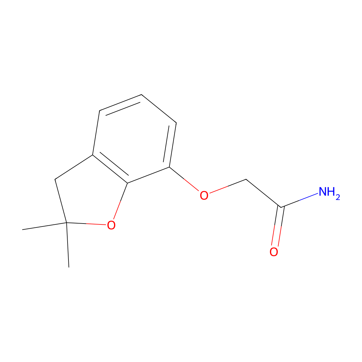 2-[(2,2-Dimethyl-2,3-dihydro-1-benzofuran-7-yl)oxy]acetamide molecular structure, CAS 785711-82-2