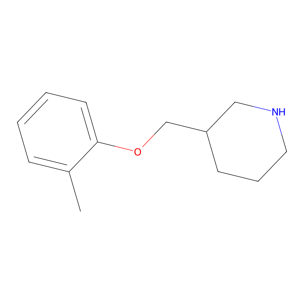 3-[(2-Methylphenoxy)methyl]piperidine molecular structure, CAS 785713-79-3