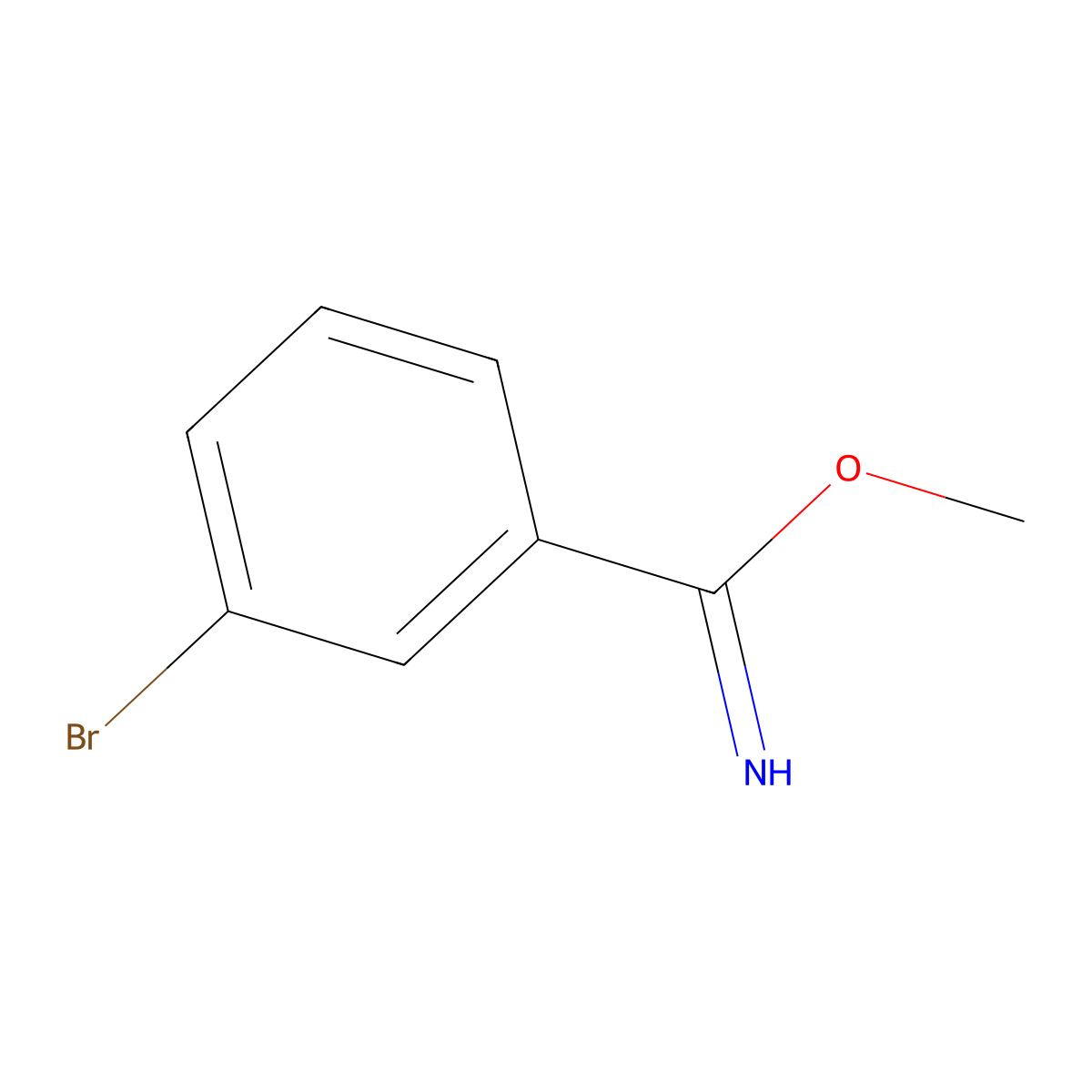 Methyl 3-bromobenzene-1-carboximidate molecular structure, CAS 785719-23-5