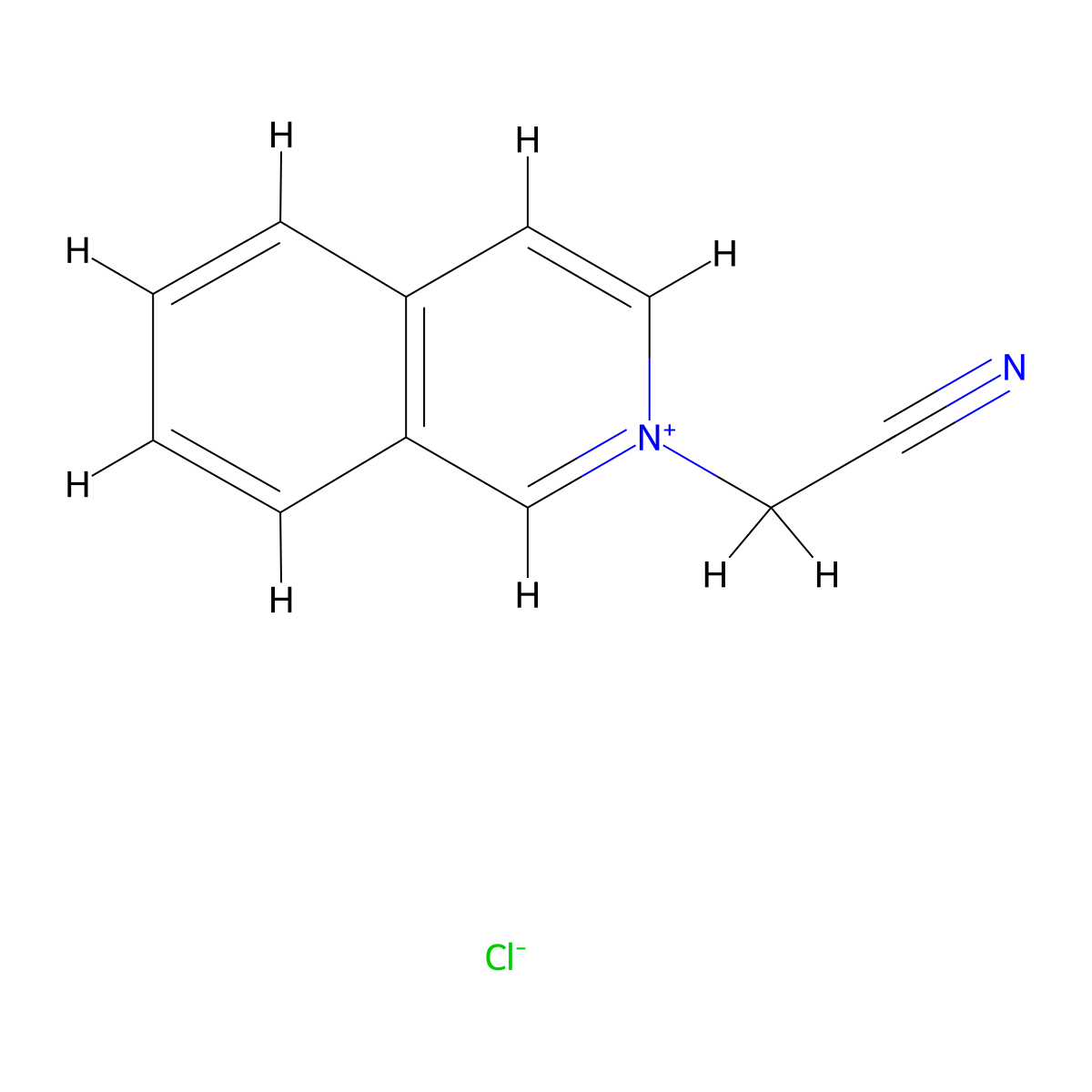 2-(Cyanomethyl)isoquinolin-2-ium chloride molecular structure, CAS 78572-49-3