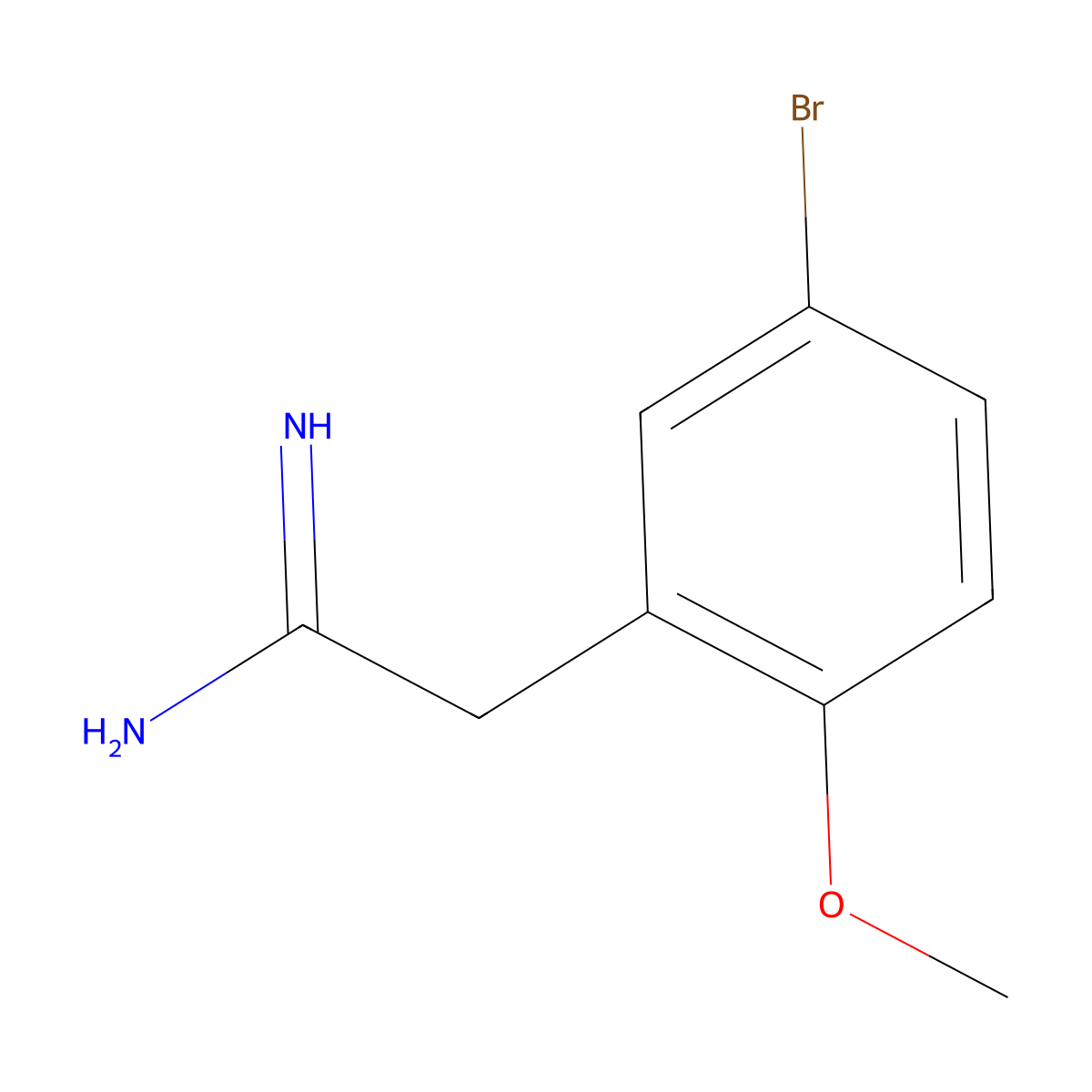 2-(5-Bromo-2-methoxyphenyl)acetimidamide molecular structure, CAS 785726-63-8