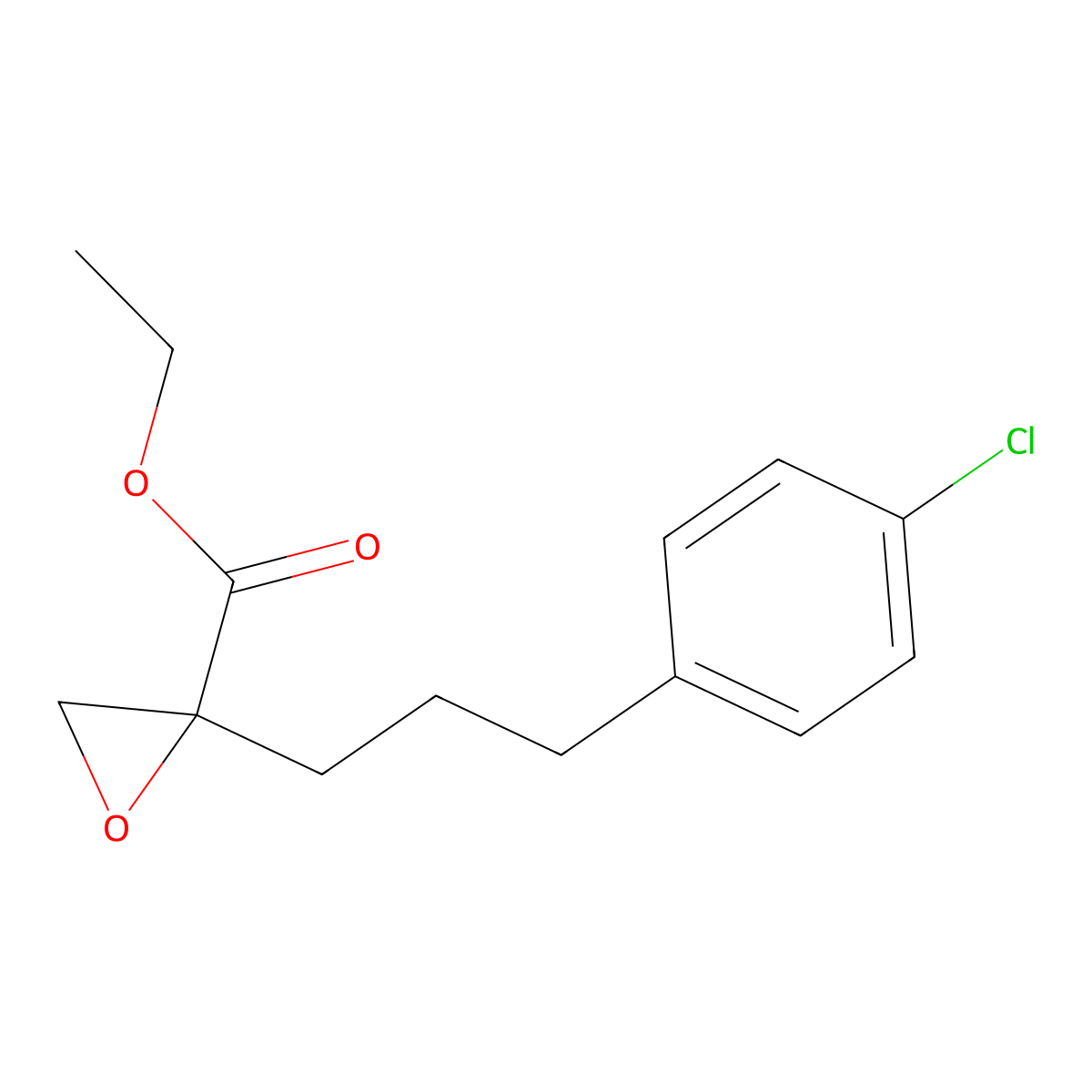 Glycidic acid, 2-(3-(p-chlorophenyl)propyl)-, ethyl ester molecular structure, CAS 78573-33-8