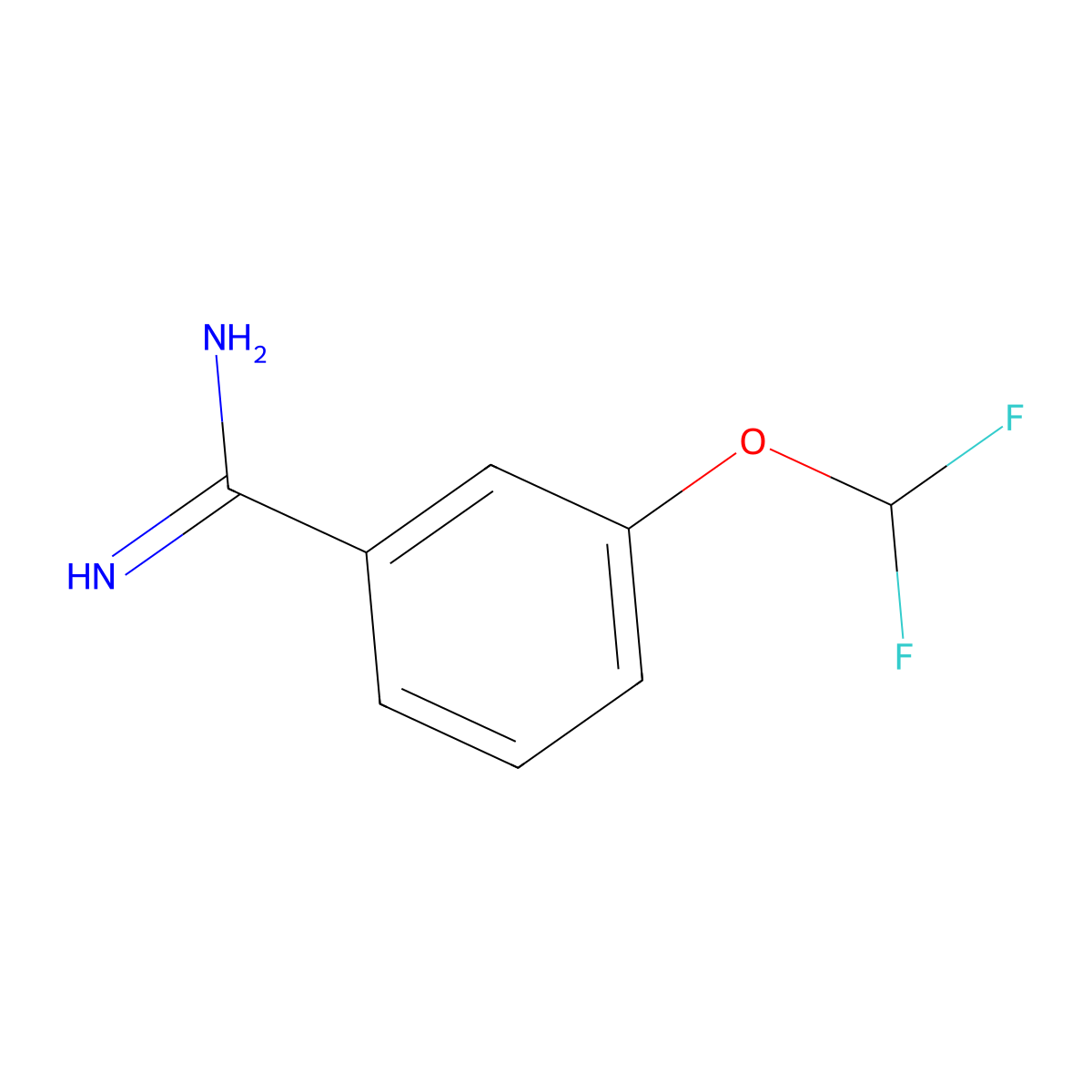 3-(Difluoromethoxy)benzimidamide molecular structure, CAS 785734-69-2