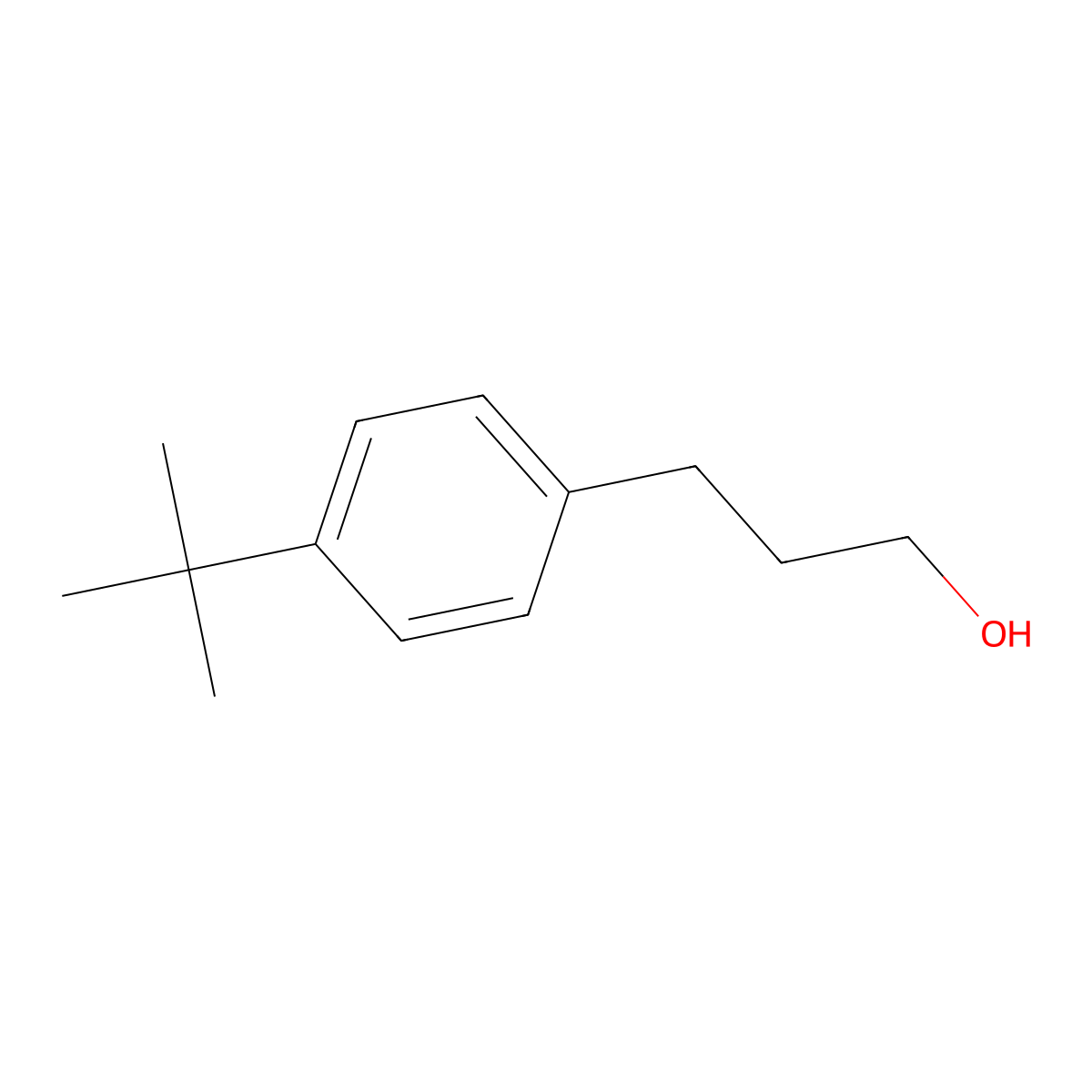 3-(4-Tert-butylphenyl)propan-1-ol molecular structure, CAS 78574-08-0