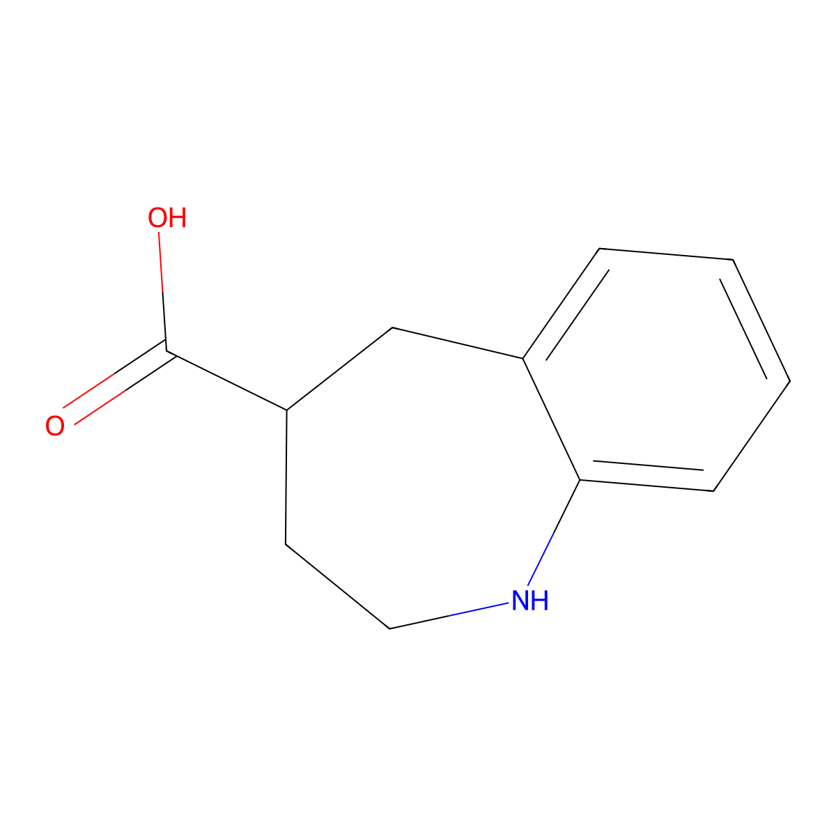 2,3,4,5-tetrahydro-1H-1-benzazepine-4-carboxylic acid molecular structure, CAS 785743-63-7