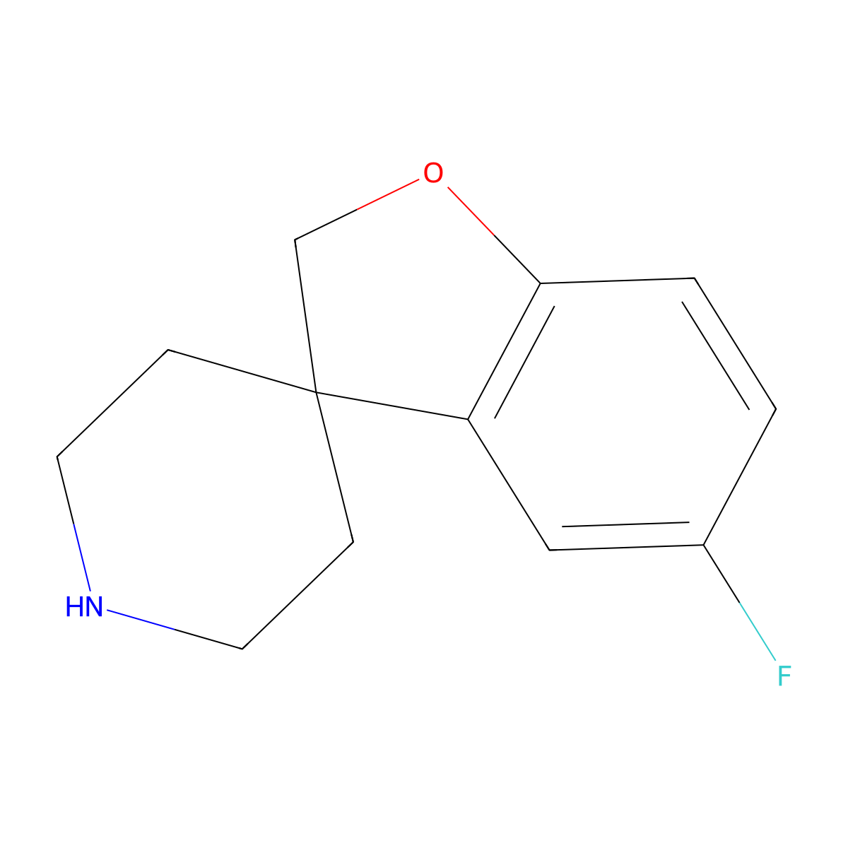 5-Fluoro-2H-spiro[benzofuran-3,4'-piperidine] molecular structure, CAS 785752-65-0