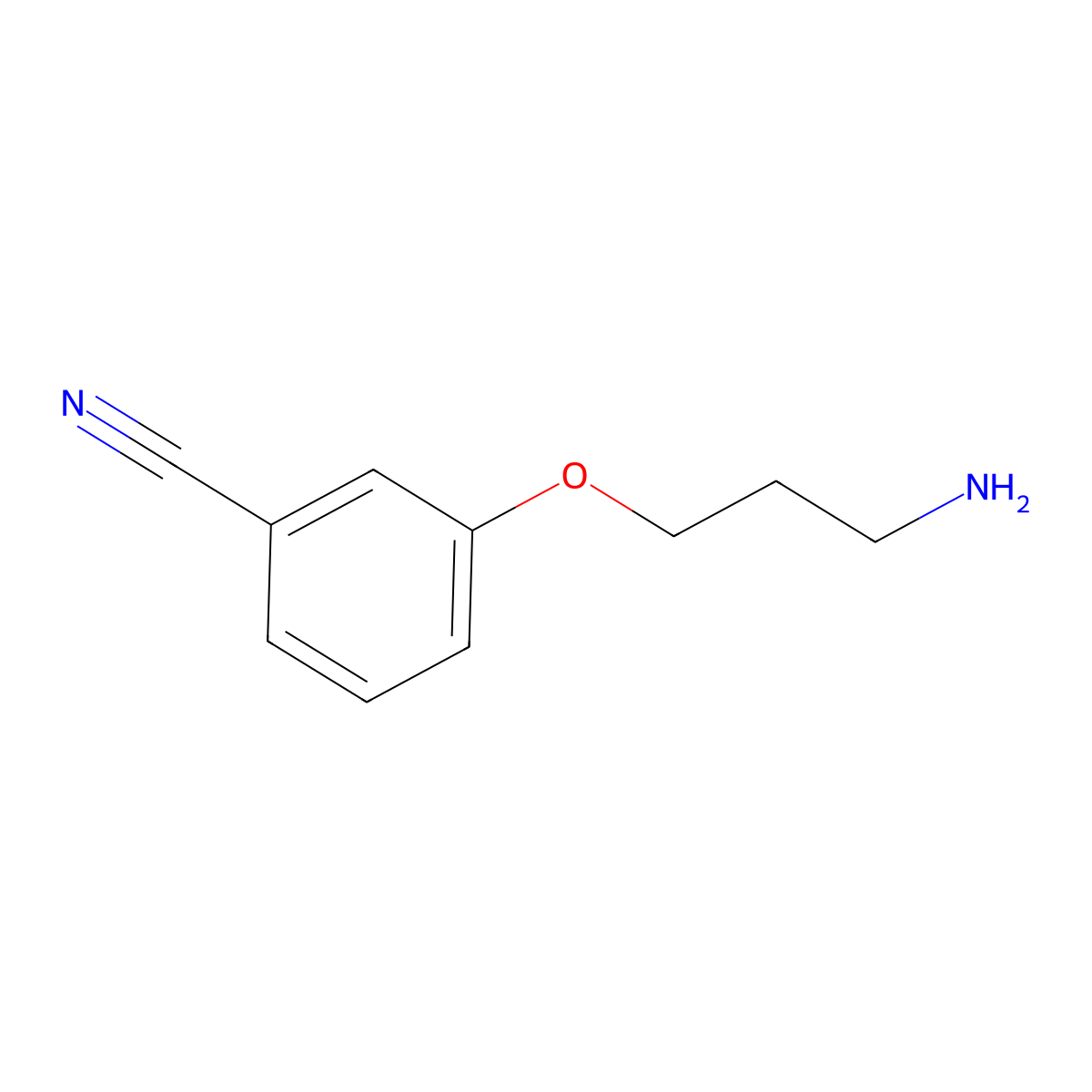 3-(3-Aminopropoxy)benzonitrile molecular structure, CAS 785760-03-4