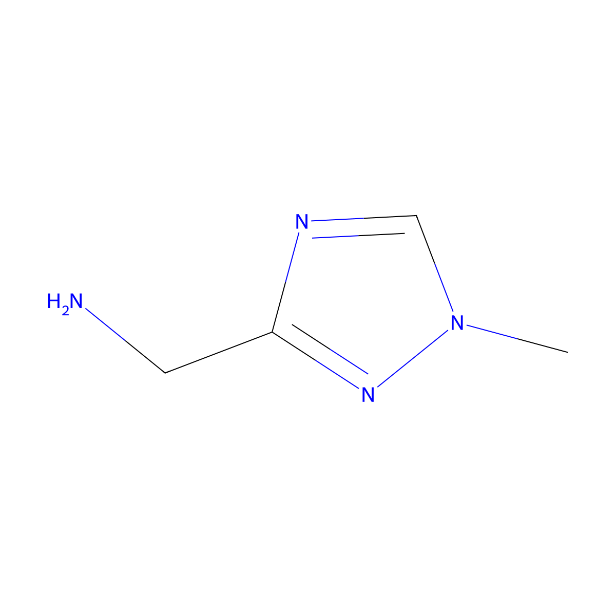 (1-methyl-1H-1,2,4-triazol-3-yl)methanamine molecular structure, CAS 785760-73-8