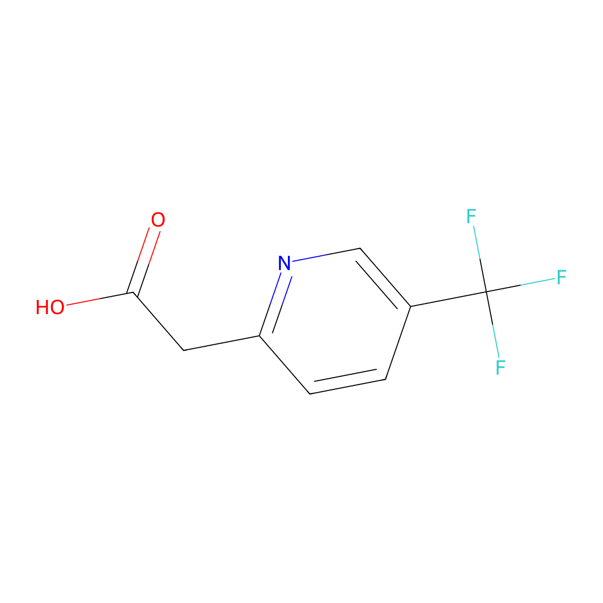 2-(5-(Trifluoromethyl)pyridin-2-yl)acetic acid molecular structure, CAS 785762-99-4