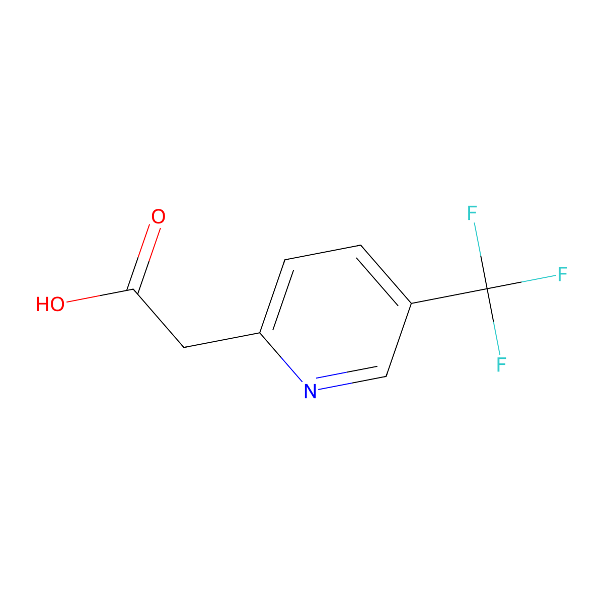 2-(5-(Trifluoromethyl)pyridin-2-yl)acetic acid molecular structure, CAS 785762-99-4