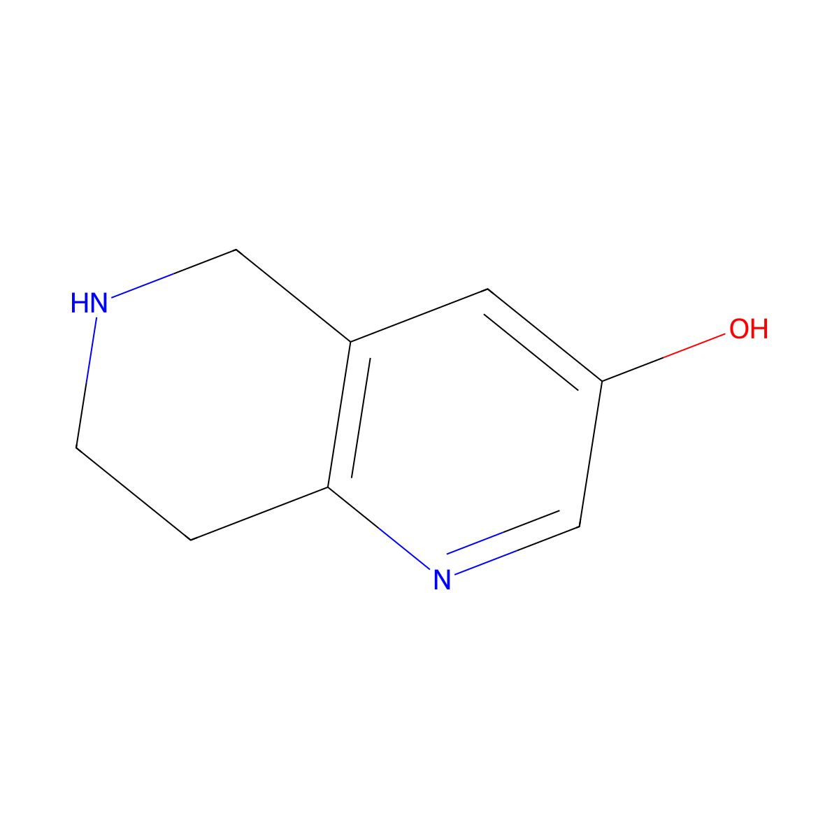 5,6,7,8-Tetrahydro-1,6-naphthyridin-3-ol molecular structure, CAS 785774-74-5