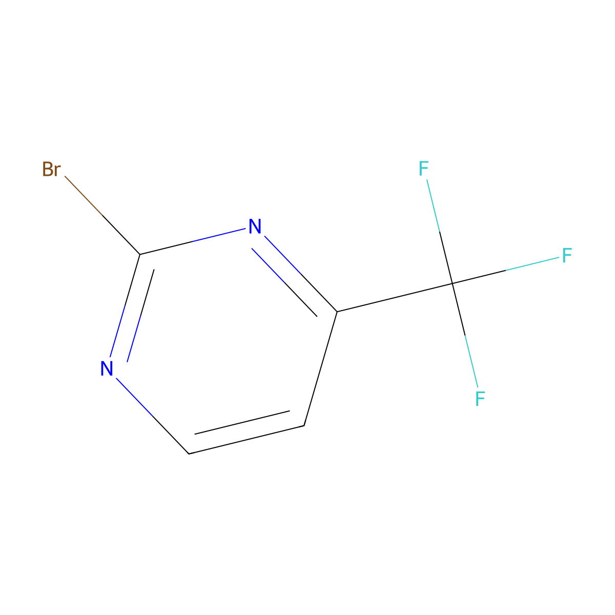 2-Bromo-4-(trifluoromethyl)pyrimidine molecular structure, CAS 785777-87-9
