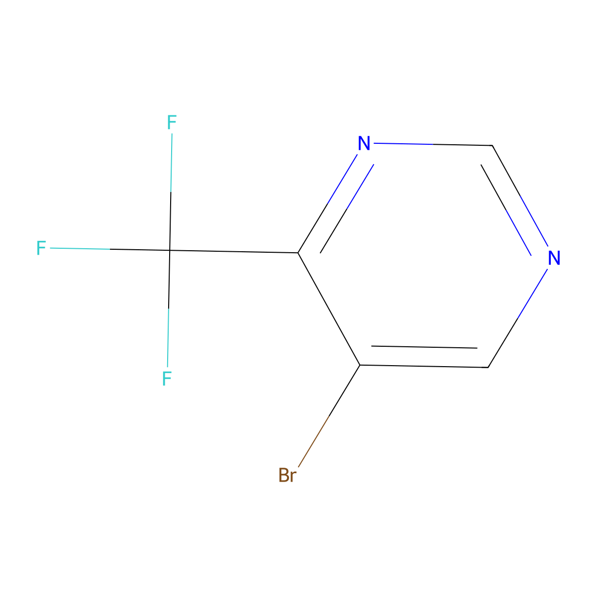 5-Bromo-4-(trifluoromethyl)pyrimidine molecular structure, CAS 785777-88-0