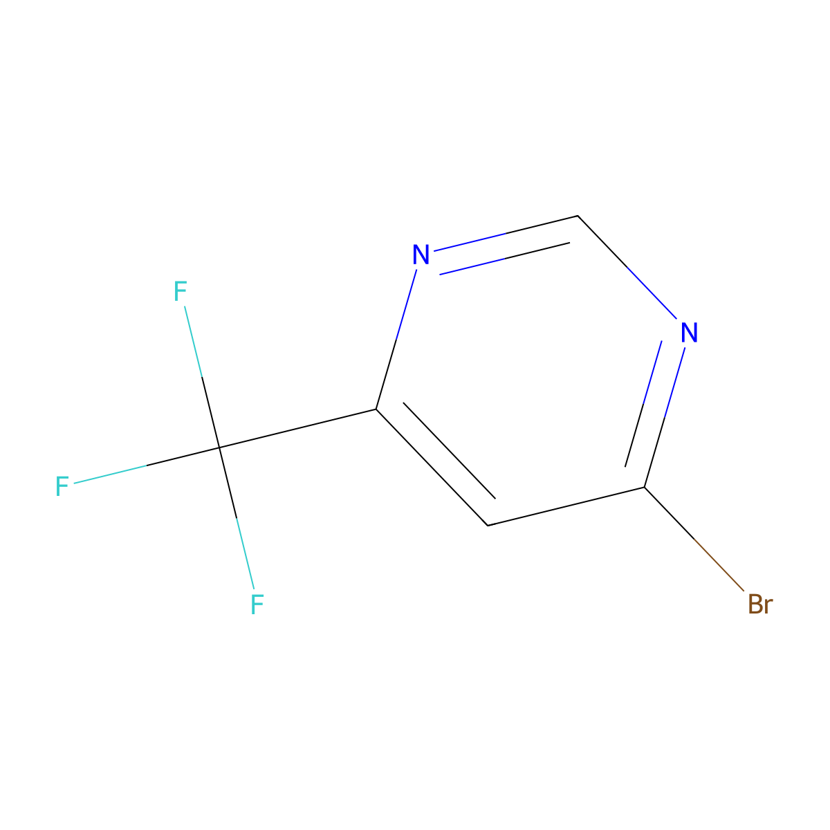 4-Bromo-6-(trifluoromethyl)pyrimidine molecular structure, CAS 785777-89-1
