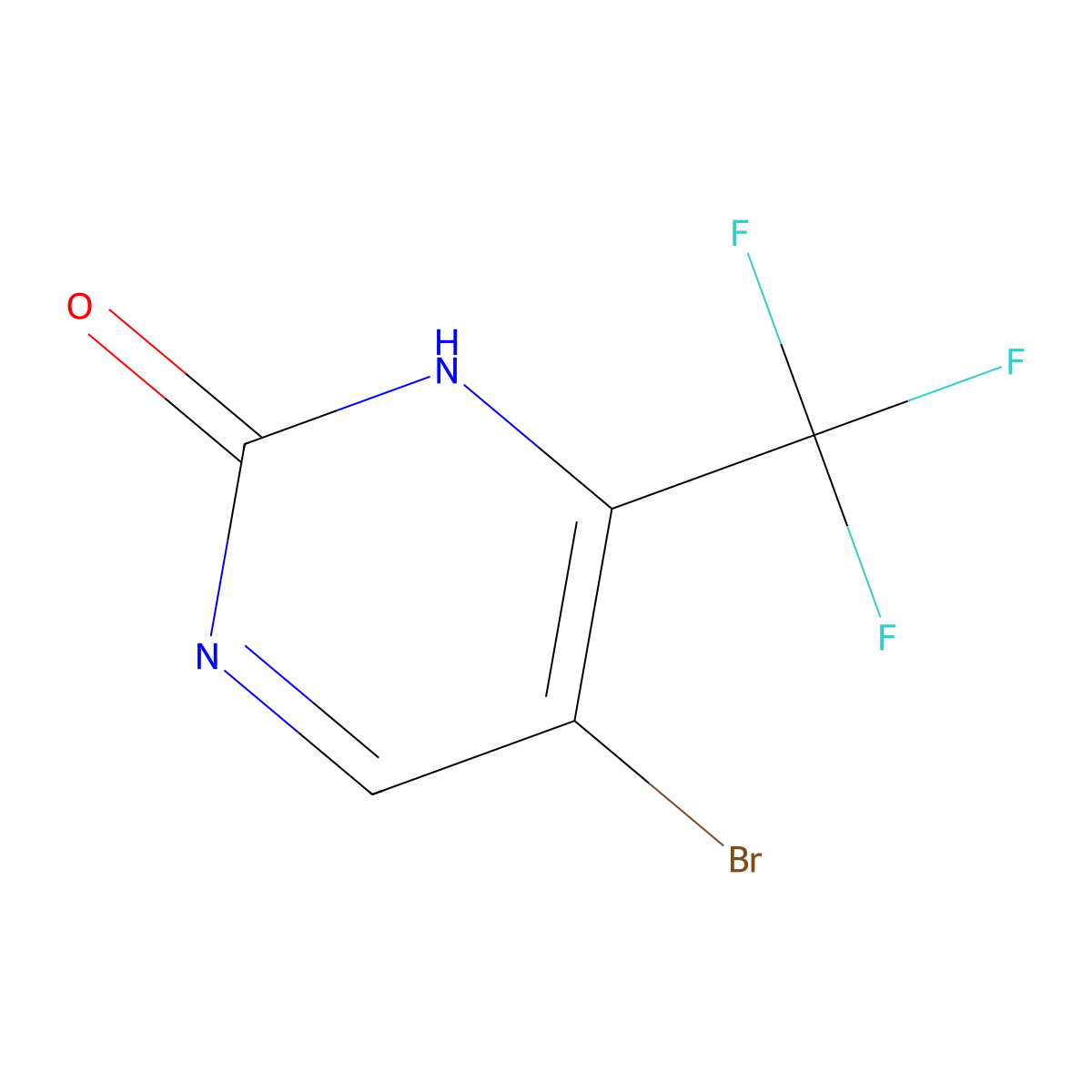 5-Bromo-4-(trifluoromethyl)pyrimidin-2-ol molecular structure, CAS 785777-90-4