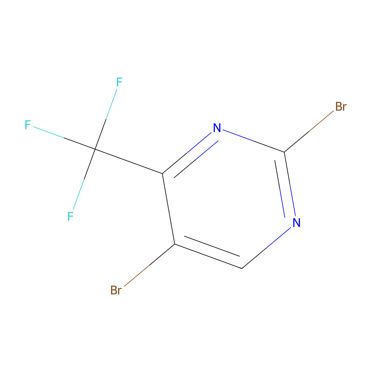 2,5-Dibromo-4-(trifluoromethyl)pyrimidine molecular structure, CAS 785777-91-5