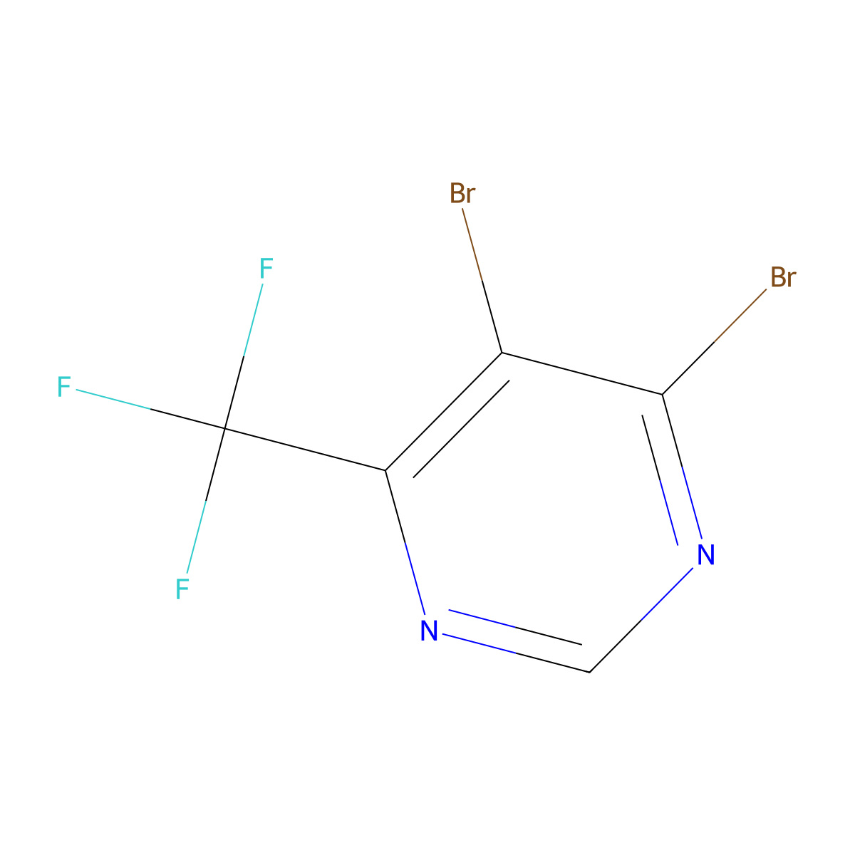 4,5-Dibromo-6-(trifluoromethyl)pyrimidine molecular structure, CAS 785777-94-8