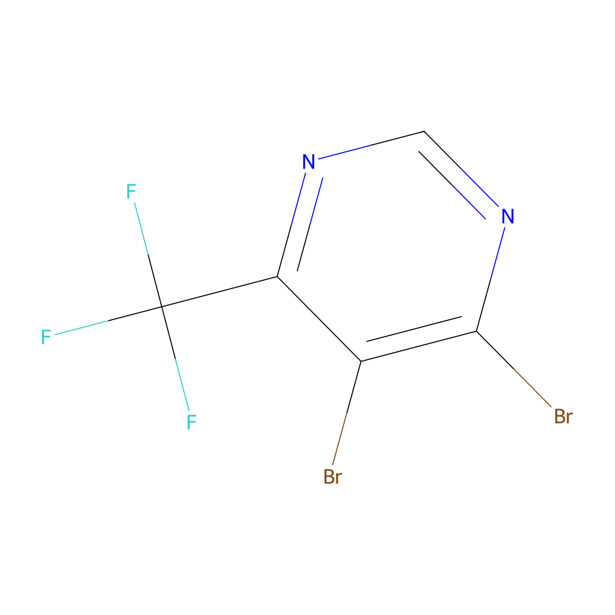 4,5-Dibromo-6-(trifluoromethyl)pyrimidine molecular structure, CAS 785777-94-8