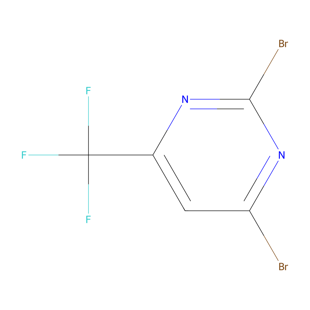 2,4-Dibromo-6-(trifluoromethyl)pyrimidine molecular structure, CAS 785778-00-9