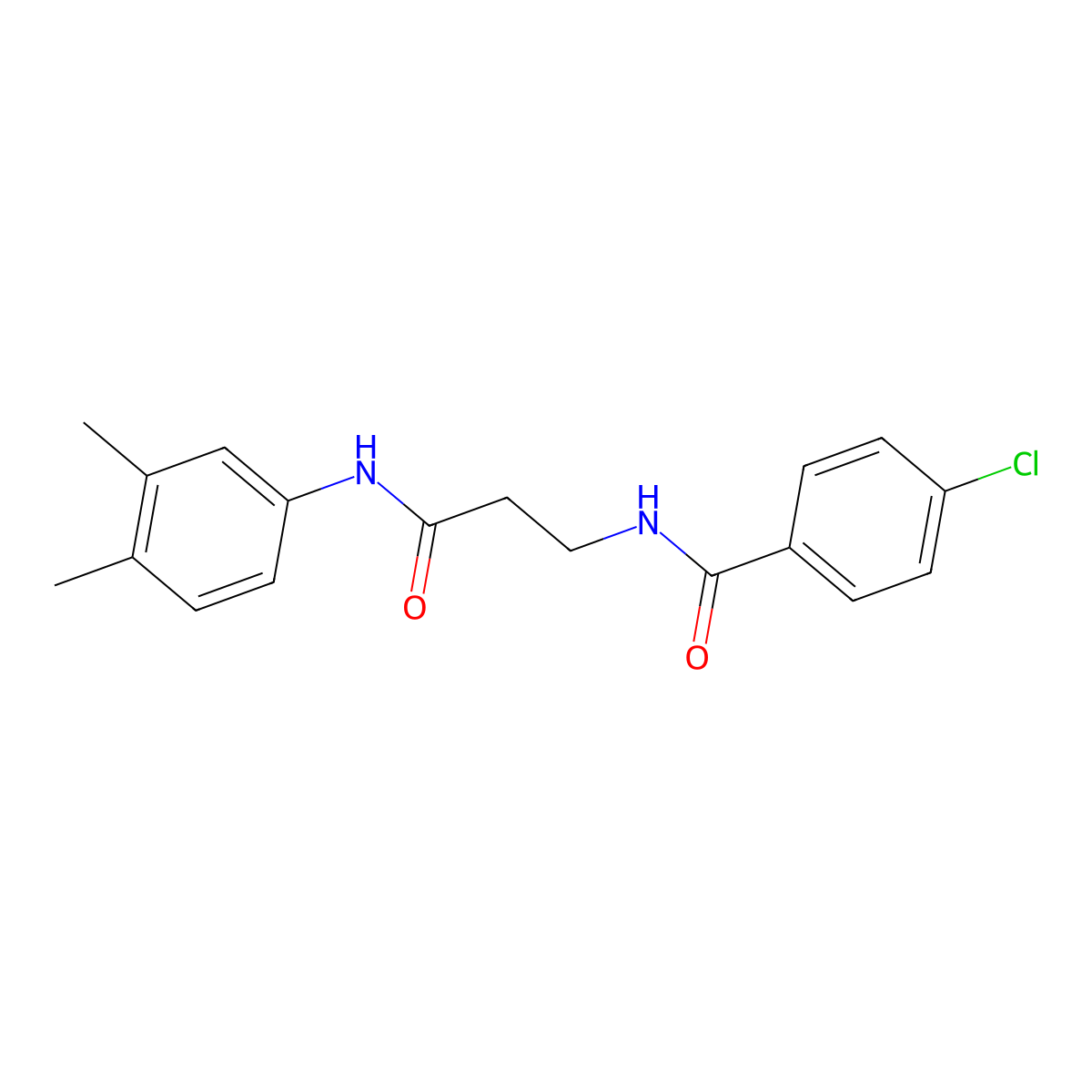 3-[(4-chlorophenyl)formamido]-N-(3,4-dimethylphenyl)propanamide molecular structure, CAS 785790-58-1