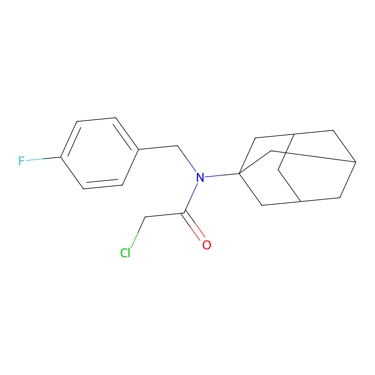 N-(adamantan-1-yl)-2-chloro-N-[(4-fluorophenyl)methyl]acetamide molecular structure, CAS 785792-27-0