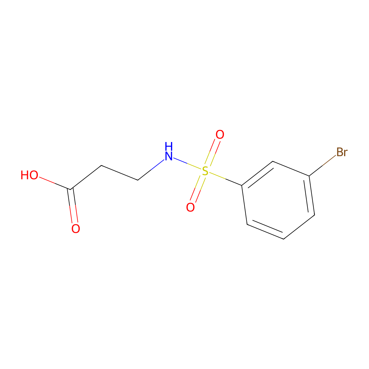N-[(3-Bromophenyl)sulfonyl]-beta-alanine molecular structure, CAS 785792-43-0