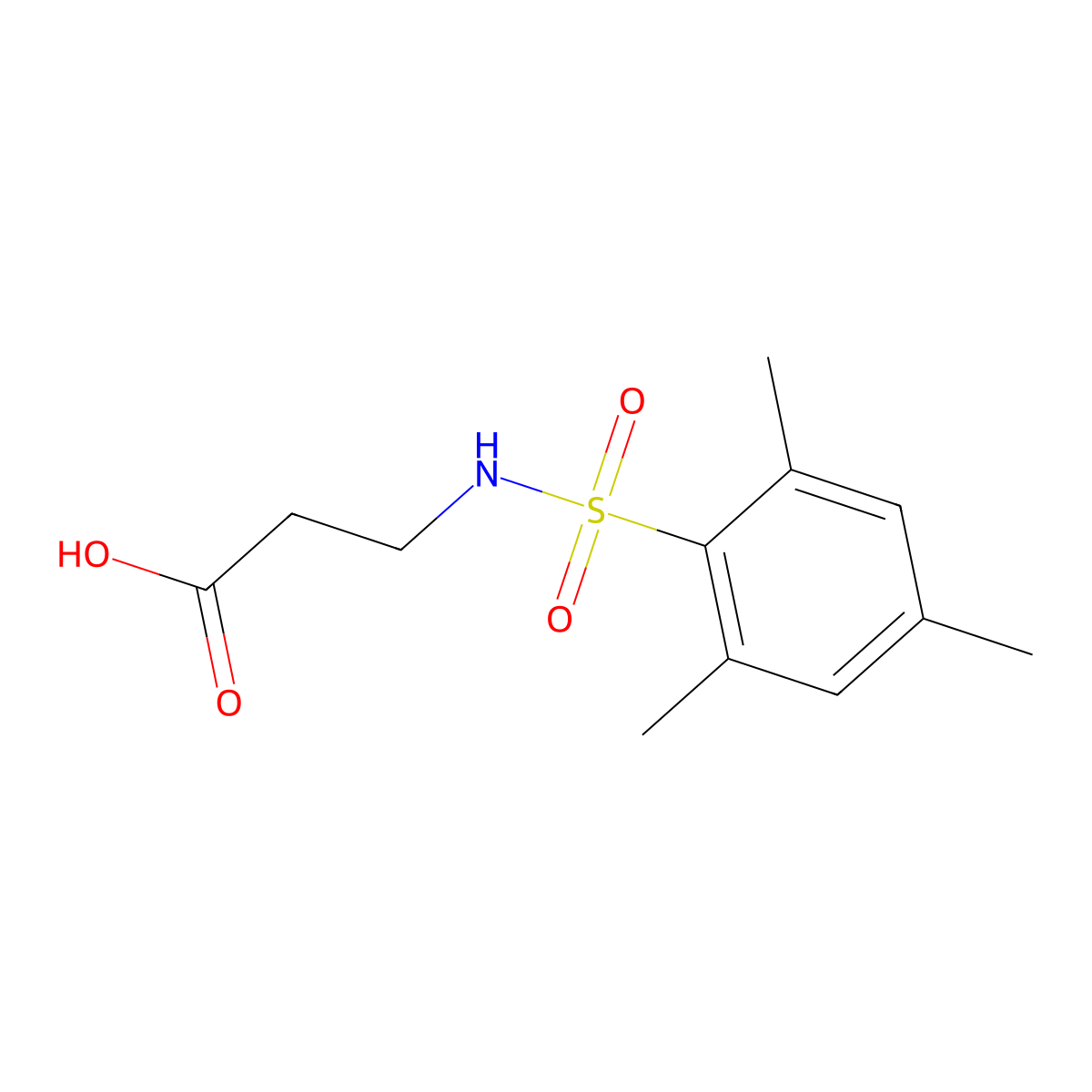 3-(2,4,6-Trimethylbenzenesulfonamido)propanoic acid molecular structure, CAS 785792-44-1