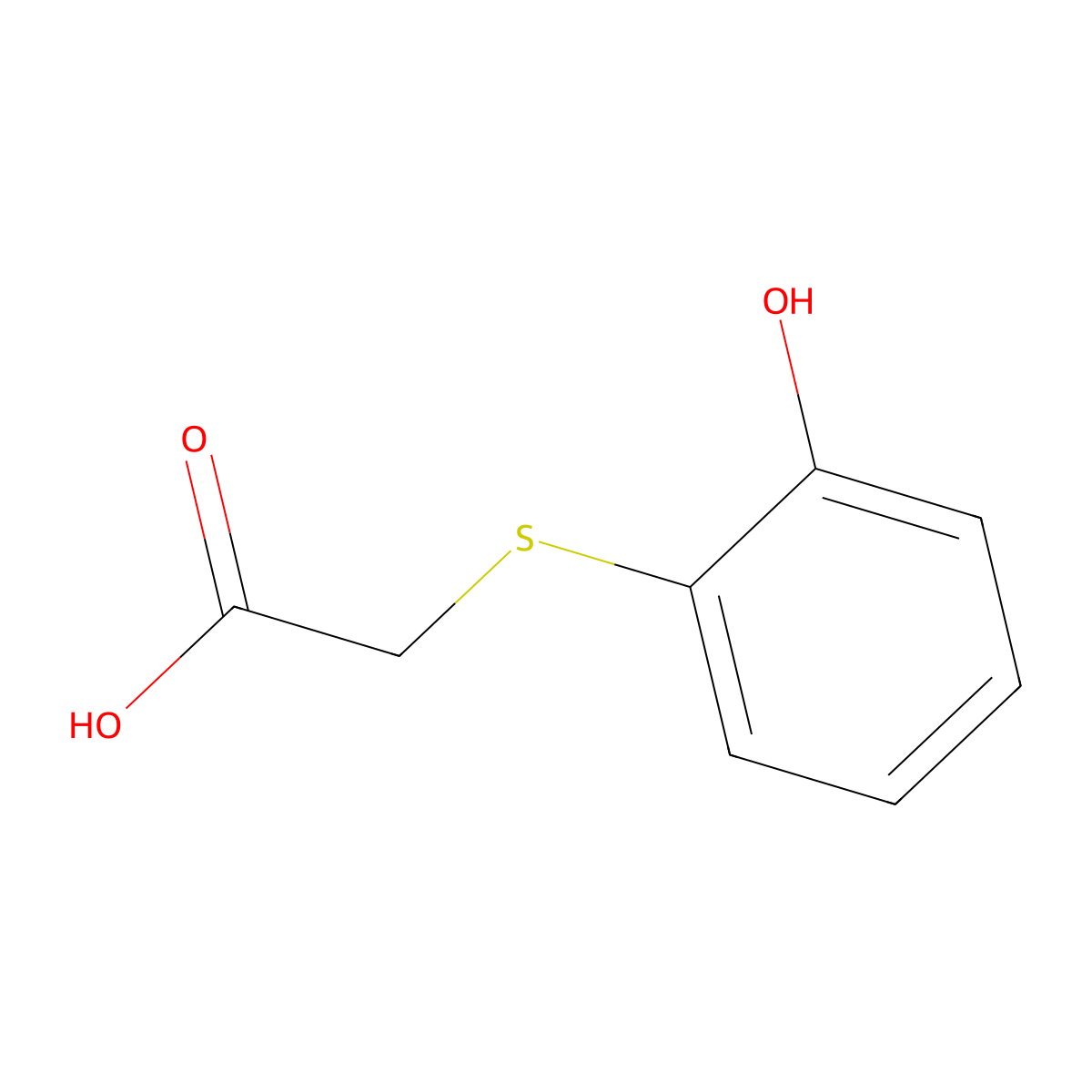 [(2-Hydroxyphenyl)sulfanyl]acetic acid molecular structure, CAS 785793-89-7