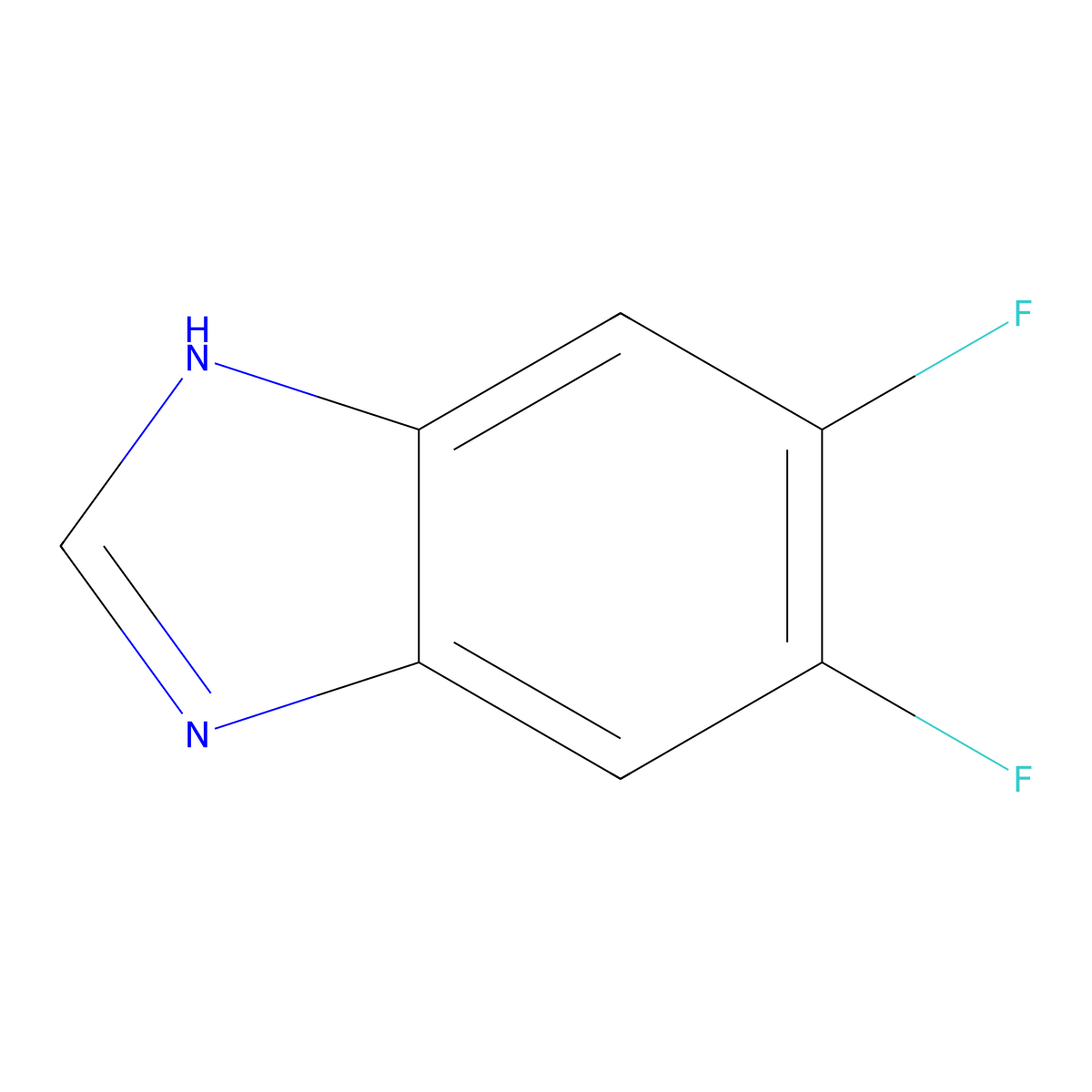 5,6-difluoro-1H-1,3-benzodiazole molecular structure, CAS 78581-99-4