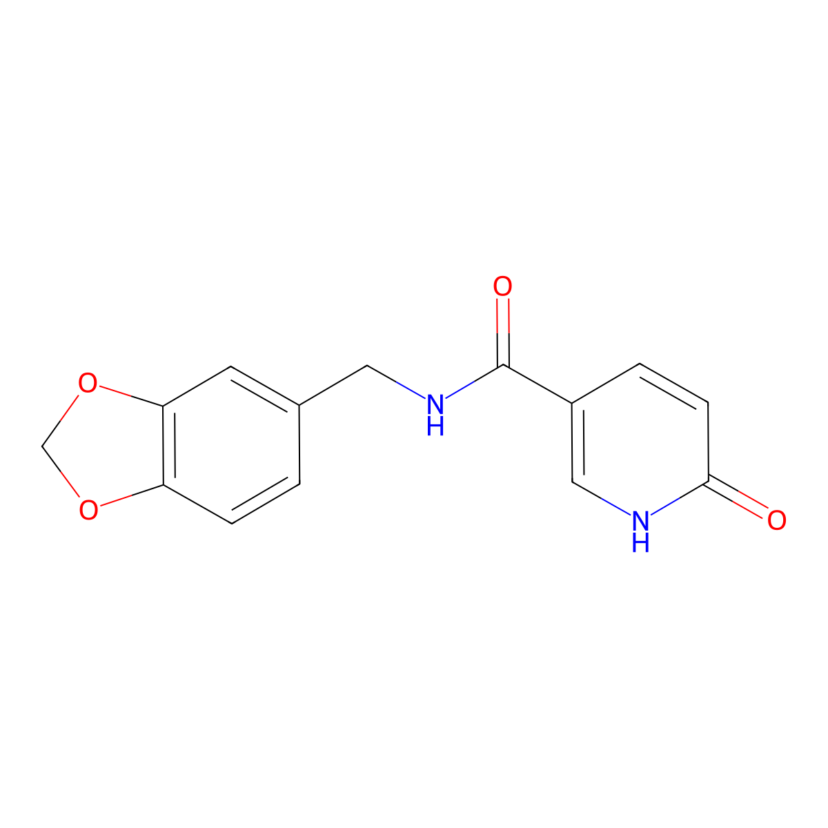 N-[(2H-1,3-benzodioxol-5-yl)methyl]-6-hydroxypyridine-3-carboxamide molecular structure, CAS 785812-79-5