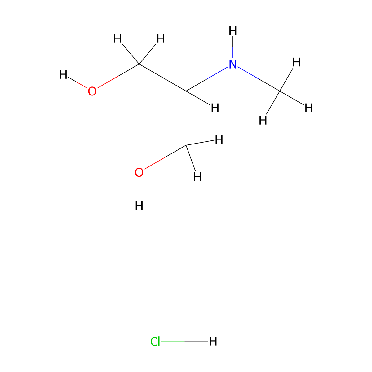 2-(Methylamino)propane-1,3-diol hydrochloride molecular structure, CAS 785816-82-2