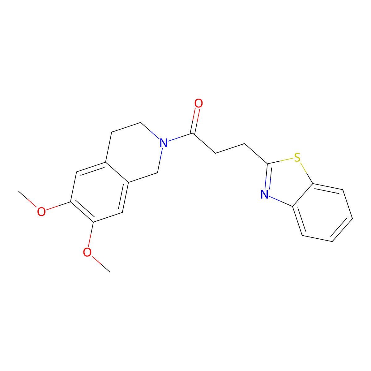 3-(1,3-benzothiazol-2-yl)-1-(6,7-dimethoxy-3,4-dihydroisoquinolin-2(1H)-yl)propan-1-one molecular structure, CAS 785817-74-5