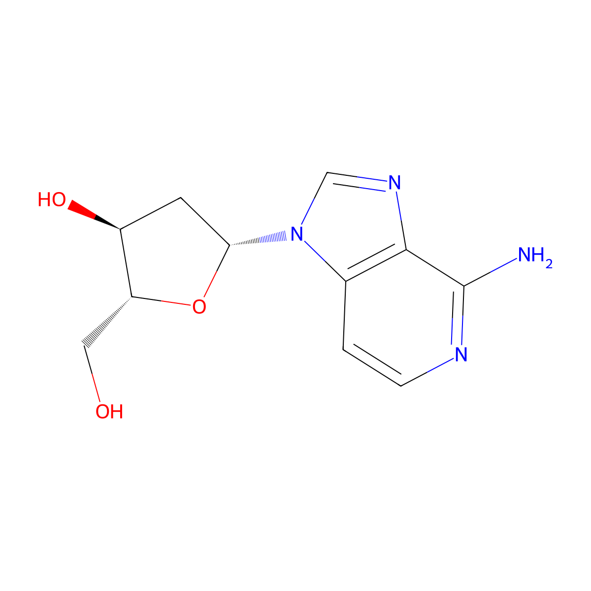 3-Deaza-2'-deoxyadenosine molecular structure, CAS 78582-17-9