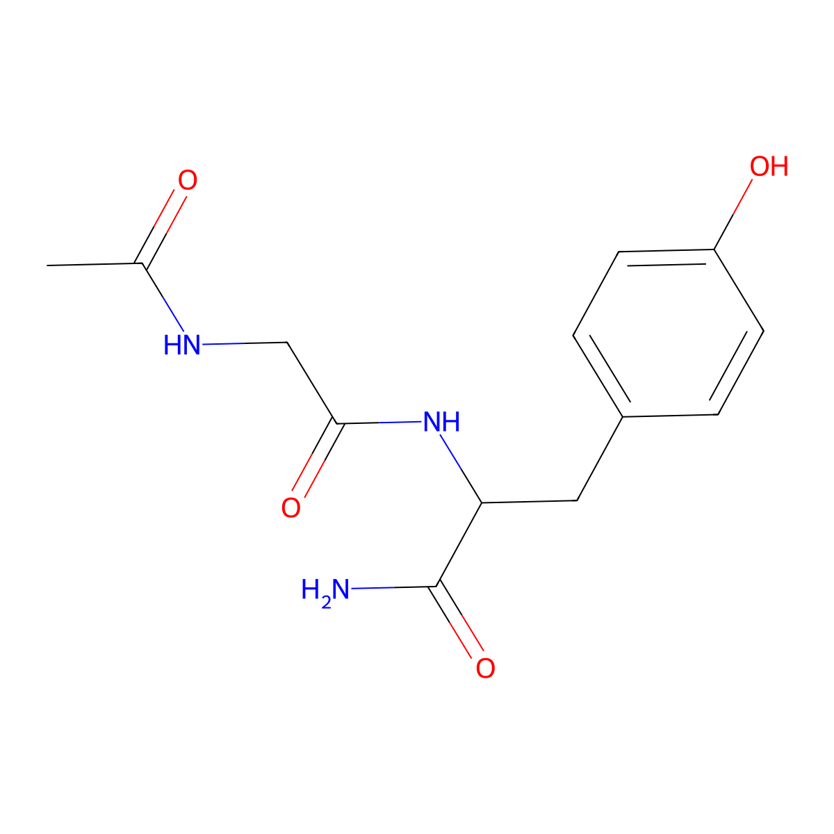 Ac-Gly-Tyr-NH2 molecular structure, CAS 78582-85-1