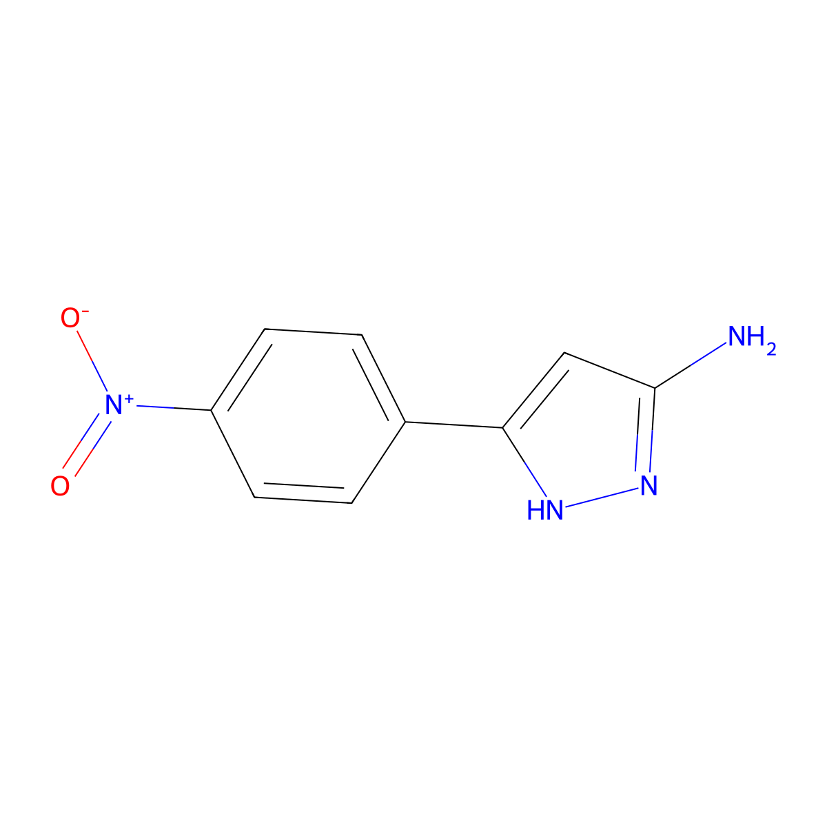 3-(4-Nitrophenyl)-1H-Pyrazol-5-Amine molecular structure, CAS 78583-83-2